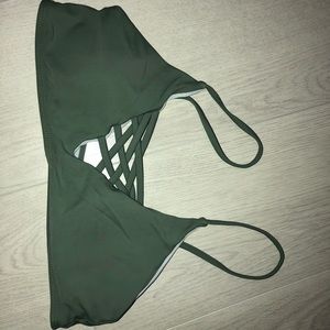Army Green Bikini Top